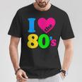 I Love The 80'S 80年代パーティードレスレトロ1980年代テーマ Tシャツ 面白い贈り物