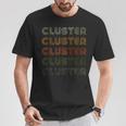 Love Heart Cluster グランジ ビンテージスタイル ブラック クラスター Tシャツ 面白い贈り物
