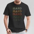 Love Heart Mako グランジ ビンテージスタイル ブラック マコ Tシャツ 面白い贈り物