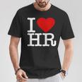 I Love Hr レッドハート 人事 Tシャツ 面白い贈り物