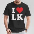 I Love Lk Initials I Heart LK First Last Name L K Tシャツ 面白い贈り物