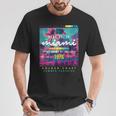 I Love Miami & Miami Loves Me Cool Miami Illustration Tシャツ 面白い贈り物