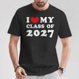 I Love My Class Of 2027 私は2027年のクラスが大好きで、2027年のクラスが好きです Tシャツ 面白い贈り物