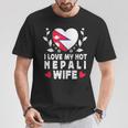 I Love My Hot Nepali Wifepouses Nepal Flag Tシャツ 面白い贈り物