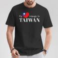 I Love Taiwan 国旗 台湾 台湾 プライド Roc 台北 ハート Tシャツ 面白い贈り物
