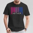 Madre Bisexual Orgullo Bandera Código De Barras Lgbtq Día De La Madre Mamá Cuello Camiseta unisex Regalos divertidos