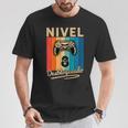 Niños Nivel 8 Años Regalo Cumpleañosideojuegos Gamer Camiseta unisex Regalos divertidos