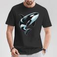 Orca シャツ オーシャン シャチ 恋人 男性 男の子 女の子 キッズ シャチ Tシャツ 面白い贈り物