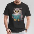 Owl Reading A Book Owls Wearing Glasses Librarian T-Shirt Unique Gifts Owl Reading A Book Owls Wearing Glasses Librarian T-Shirt Unique Gifts