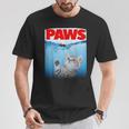 Paws Parody Cat Chasing A Cutecared Mouse Cat Lover Tシャツ 面白い贈り物
