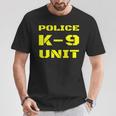 Police K-9ユニット ドッグハンドラー オンデューティー K9 チームオフィサー タクティカル Tシャツ 面白い贈り物