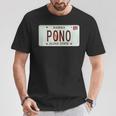 Pono ヴィンテージ ハワイ ナンバープレート Tシャツ 面白い贈り物