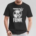 Powered By Funk Music 70年代 & 80年代 ビニール Tシャツ 面白い贈り物