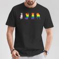 Progress Pride Cute Dog Lgbt プログレス ゲイ ペット好き Tシャツ 面白い贈り物