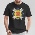 Quilters クラシック風防キルトブロック 花柄パッチワーク Tシャツ 面白い贈り物