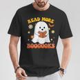 Read More Books With Ghost For Halloween Teacher Costume T-Shirt Unique Gifts