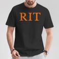 Rochester Institute Of Technology Rit Orange Type Tシャツ 面白い贈り物