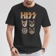 Hiss Rocktars 猫と子猫 Tシャツ 面白い贈り物