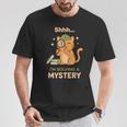 Shhh I'm Solving A Mystery Cat Detective Book Lover T-Shirt Unique Gifts Shhh I'm Solving A Mystery Cat Detective Book Lover T-Shirt Unique Gifts