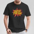 Super Grandfather Comic Book Hero Tshirt Super Papaw T-Shirt Unique Gifts