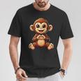 Süßes Äffchen Mit Herzsymbol T-Shirt Lustige Geschenke