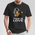 This Is Love And Tan チワワ犬 Tシャツ 面白い贈り物