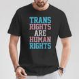 Trans Rights Are Human Rights Lgbtq トランスジェンダー フラッグ プライド Tシャツ 面白い贈り物