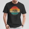 メンズ Yuri 名称 レトロ・ヴィンテージ・サンセット 限定版 Tシャツ 面白い贈り物