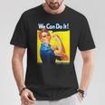 「We Can Do It」ポスター ロージー The Riveter Girl Power」 Tシャツ 面白い贈り物