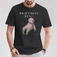 「やればできるけどやらない」ナマケモノ 文字入り おもしろ 筆文字 面白い 服 面白い Tシャツ 面白い贈り物
