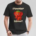 おもしろイタリアンブレインロットミームキッズボーイズストロベリーエレファント Tシャツ 面白い贈り物