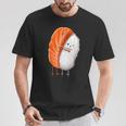 おもしろ寿司 ハグ サーモン かわいい 日本の寿司 カワイイ食べ物 Tシャツ 面白い贈り物
