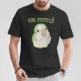 かわいいオキナインコインコクエーカーオウム鳥の恋人 Tシャツ 面白い贈り物