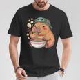 かわいいカピバラと亀 リュック ラーメン カワイイ Tシャツ 面白い贈り物