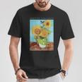 ひまわり ヴィンセント・ヴァン・ゴッホ 美しい絵画 ストリートウェア Tシャツ 面白い贈り物