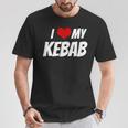 アイ・ラブ・マイ・ケバブ・ハート Tシャツ 面白い贈り物