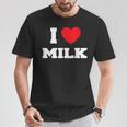 アイ・ラブ・ミルク Tシャツ 面白い贈り物