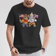アメリカ・タイ国旗 誇り高いタイ系アメリカ人のルーツ タイ系アメリカ人の遺産 Tシャツ 面白い贈り物