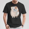 イングリッシュブルドッグハグ Tシャツ 面白い贈り物