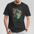 ウクレレミュージックフラワーズハワイ Tシャツ 面白い贈り物