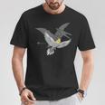 オウム 恐竜 影 テロダクティル オカメインコ Tシャツ 面白い贈り物