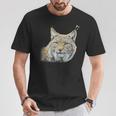 オオヤマネコのデザインオオヤマネコの野良猫ギフト Tシャツ 面白い贈り物