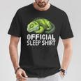 オフィシャル・スリープシャツ・イグアナ Tシャツ 面白い贈り物