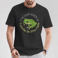 カエル 蛙 ワンポイント カエルイラスト入り Tシャツ 面白い贈り物