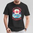 カナダでの釣り 長袖tシャツ Tシャツ 面白い贈り物