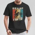 キッズ Braap I'm 9 ダートバイク 誕生日 9 Mx 9歳の誕生日 モトクロス Tシャツ 面白い贈り物