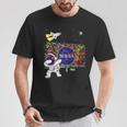 キッズ Nasaグラフィティアート宇宙飛行士キッドダビングスペースシャトルクール Tシャツ 面白い贈り物