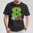 キッズ エイトバースデーサッカー 8歳の男の子 女の子 Tシャツ 面白い贈り物
