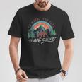 キャンプ おもしろ アウトドア 楽しい 山登り キャンピング 生きていると感じるところへ行く Tシャツ 面白い贈り物