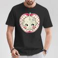 キューピー 赤ちゃん りんご 水玉 長袖tシャツ Tシャツ 面白い贈り物